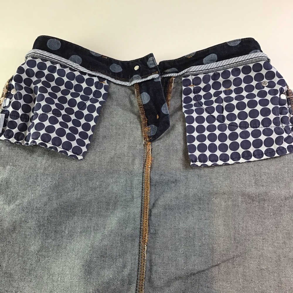 Boden Denim Polka Dot Skirt - Picture 6 of 8